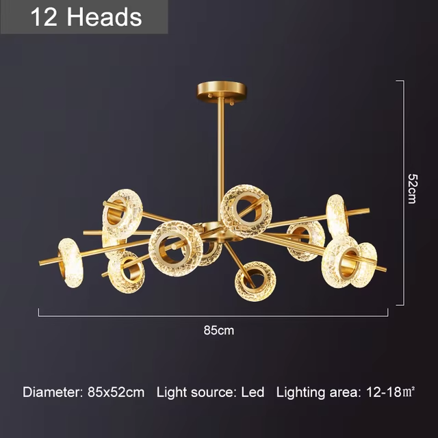 Luxury Led Wristband Crack Crystal Chandelier